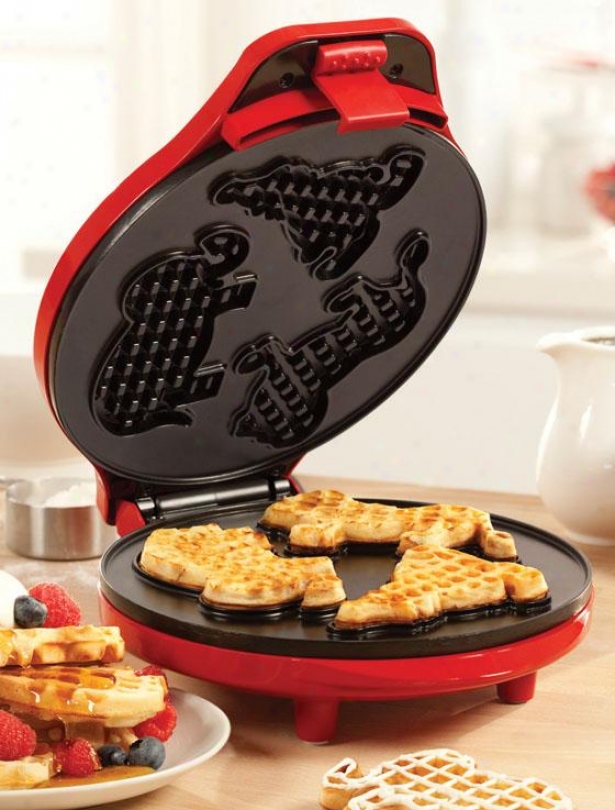 "circus Waffle Maker - 4.5""hx9""wx12""d, Red"