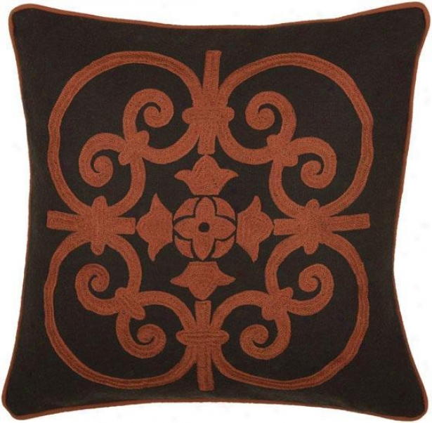 "claire Pillow - 18""x18"", Orange"