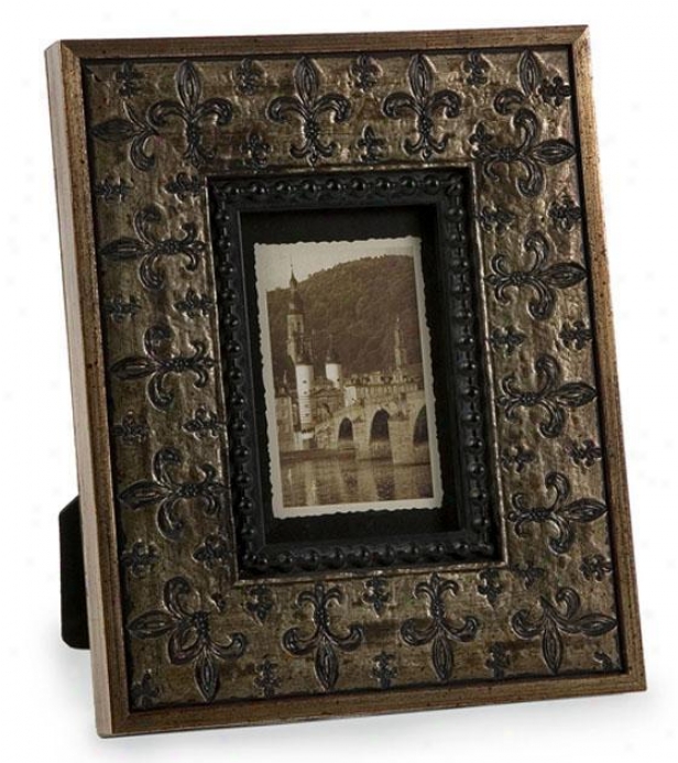 "classic Fleur De Lis Frame - 11.25""hx9.25""w, Brown"