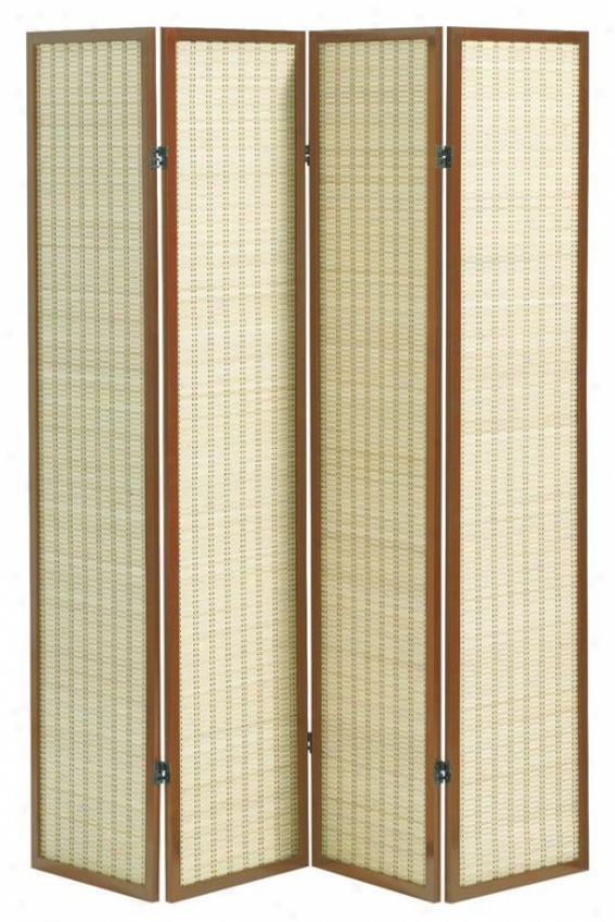 Clayton 4-panel Bamboo Room Divider - Four-panel, Tan