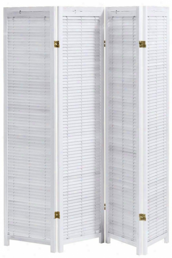 Clayton 4-panel Shutter Room Divuder - Four-panel, White