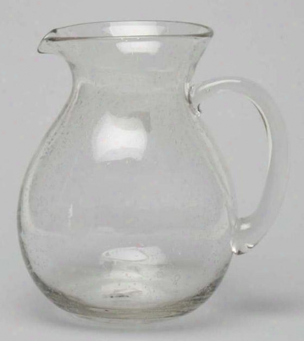 "clear Bubble Glass Pitcher - 9""hx8""diameter, Clear"