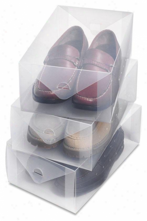 "clear Vue Men's Shoe Driver's seat - Set Of 3 - 5""hx8.5""wx13" "d, White"