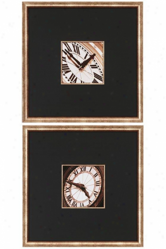 Clocks I Wal Cunning - Set Of 2 - Set Of 2, Black