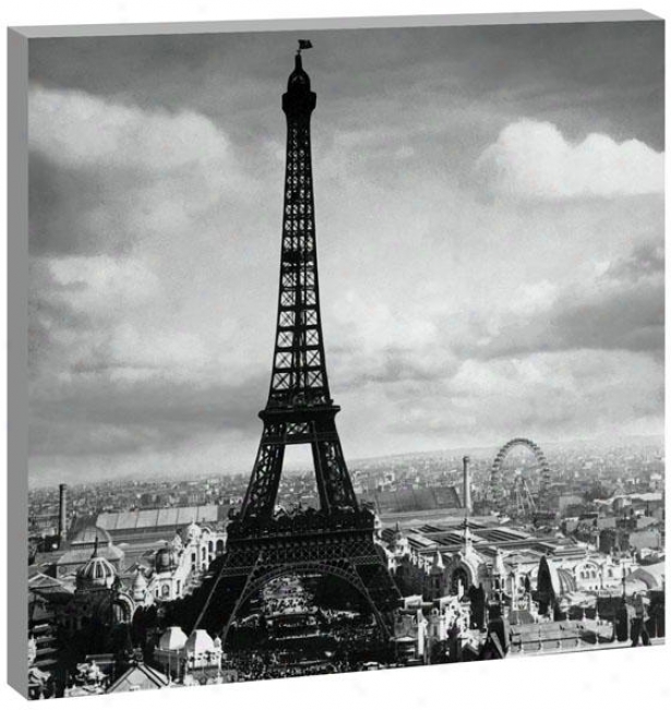 Clouds Over Paris Wall Art - 42hx42wx1.5d, Black And White