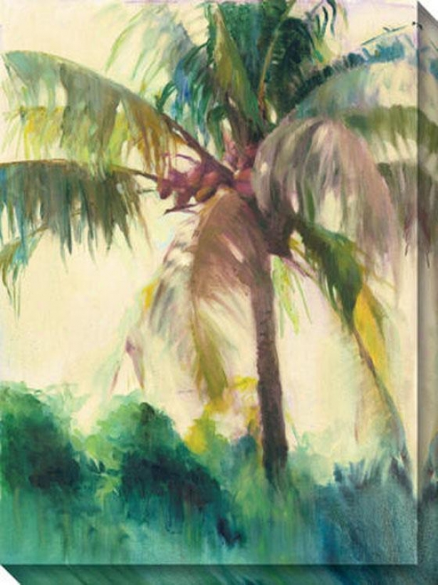 "cocout Palm Canvas Wall Art - 36""hx48""w, Green"