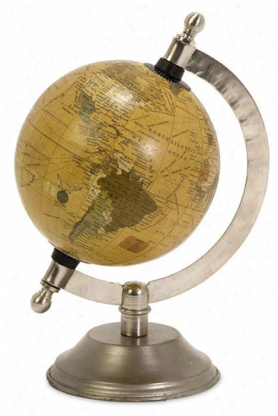 "colonies Globe - 8""hx5""d, Silver"