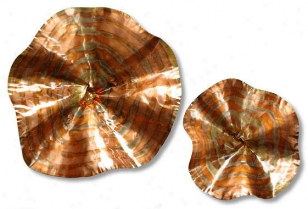 Convergence Wall Sculpture - Med Set Of 2, Copper