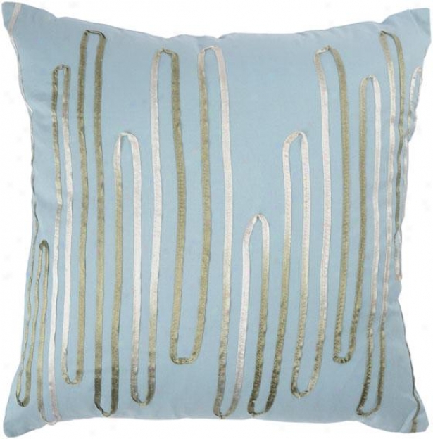 Coralie Pillow - 18x18, Blue Polyester