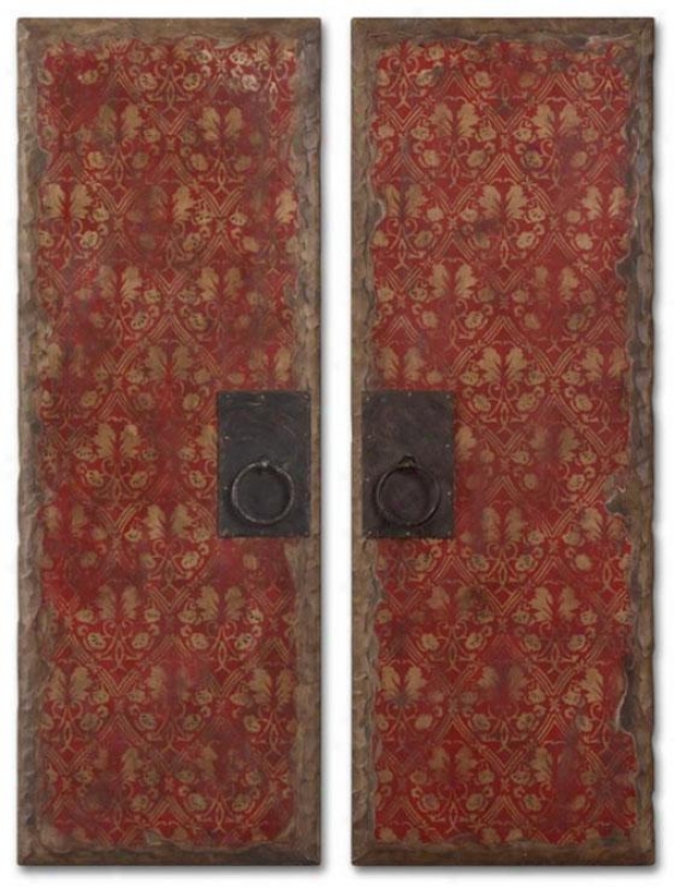 Coventry Panels - Set Off 2 - Set Of Two, Red