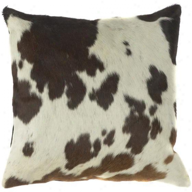 "co Calico Pillows - Immovable Of 2 - 18""x18"", Ecru/espresso"