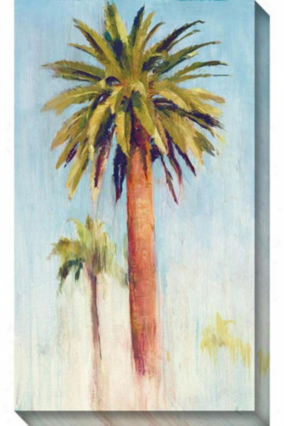 Date Palm Ii Canvas Wall Art - Ii, Blue