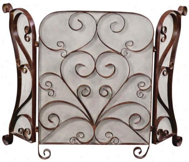 "daymeion Fireplace Screen - 33""hx49""w, Brown"