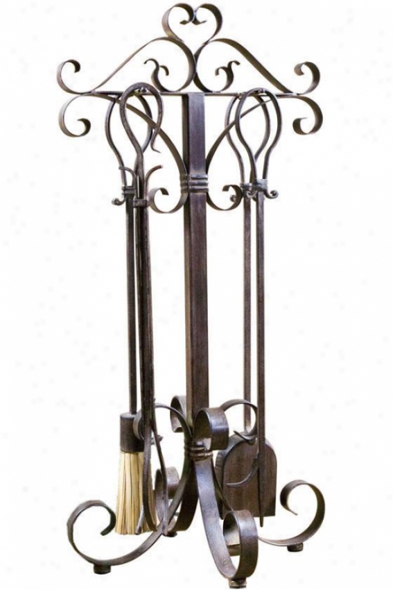 "daymeion Fireplace Tools - 35""hx1""w""17""d, Brown"