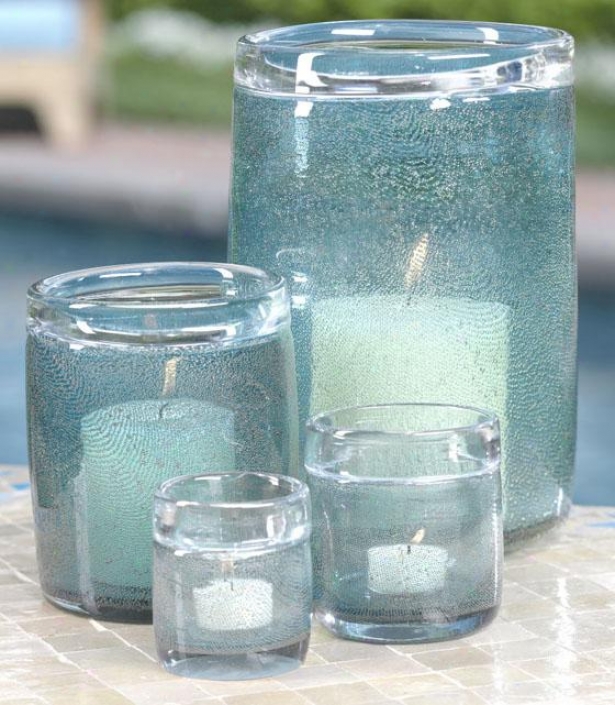 "decorative Cheat Glass Jar - 6.5""h, Aqua Blue"