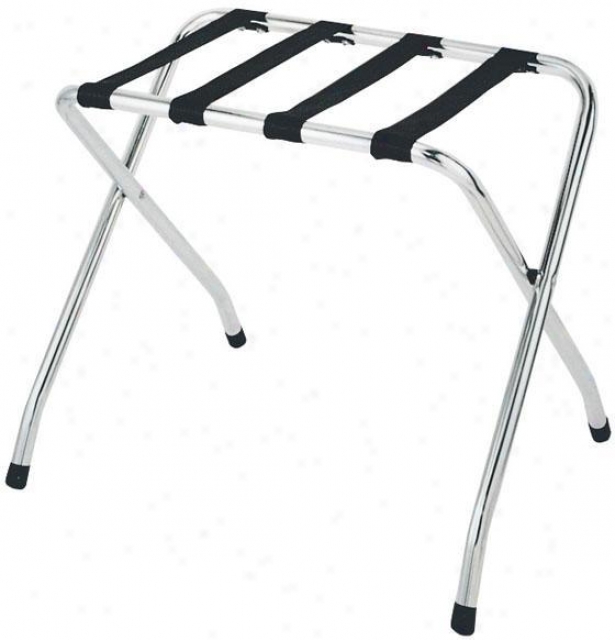 "deluxe Chrome Luggage Rack - 21""hx26""w, Silver Chromr"