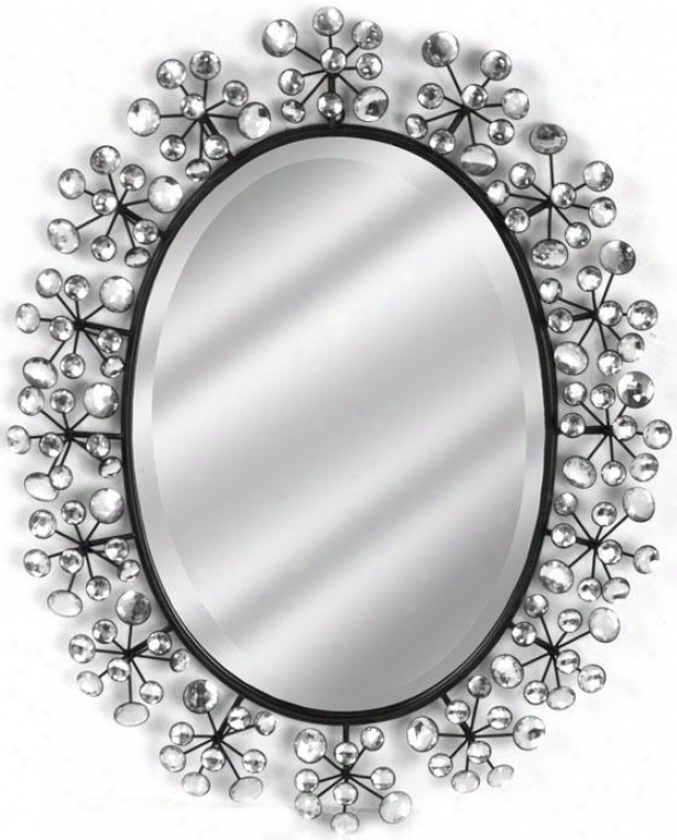 "riamond Oval Mirror - 28""hx23""w, Bronze"