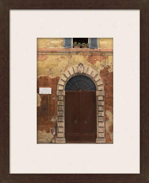 Door Series Ii Framed Wall Art - Ii, Matted Espresso