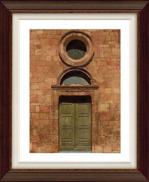 Door SeriesI ii Framed Wall Art - Iii, Flt Atq Wln/gld