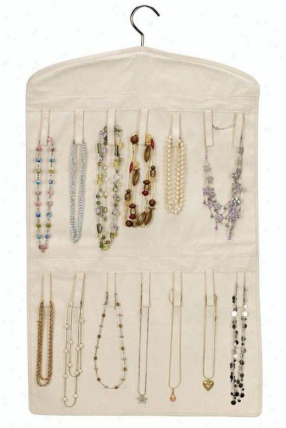 "double-sided Jewelry Organizer - 32""hx18""w, Cotton Camvas"