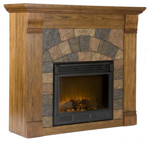 Edgewater Fireplace - Electric Frplce, Oak