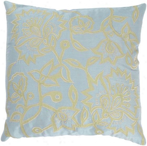 Elaina Pillow - 18hx18w, Blue/lime