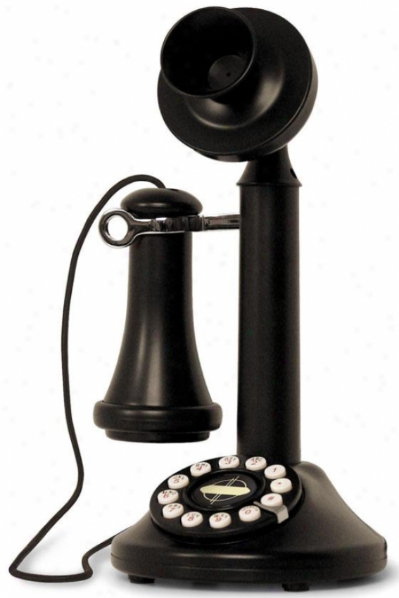 "electronic Candlestick Phone - 7""wx5.5""dx12""h, Black"