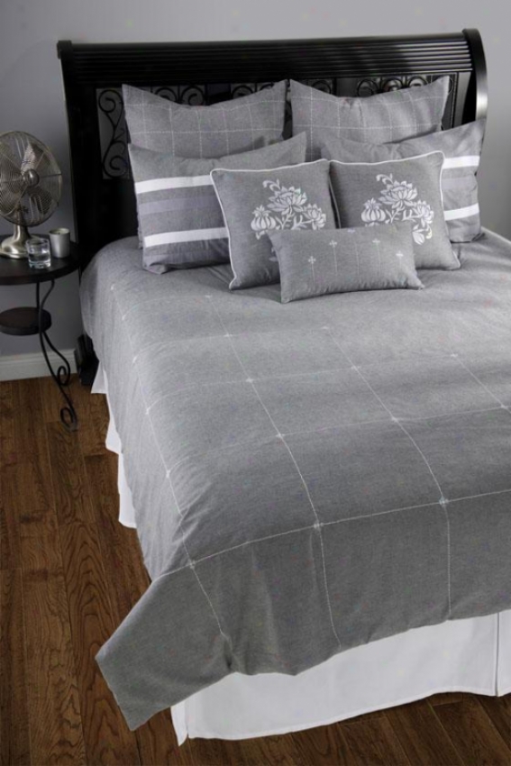 Elise Bedding Set - Full 5pc Set, Gray