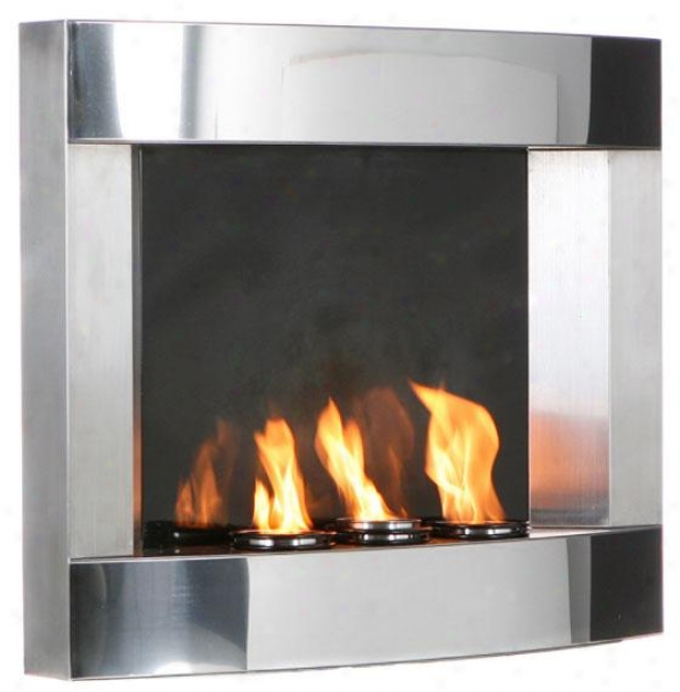 "elliot Wall Mount Fireplace - 30""wx24""hx6""d, Soft and clear "