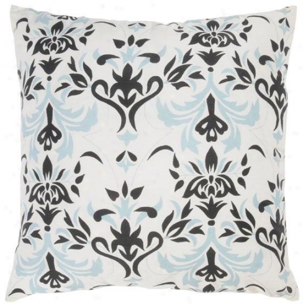 Emilie Pillow - 18x18, Black & Blue