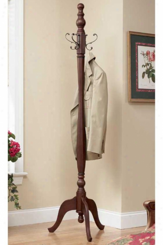 "english Country Coat Rack - 71.25""hx18""w, Brown"