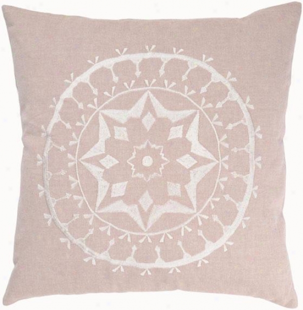 Evania Pillow - 20hx20w, Sand/creamm