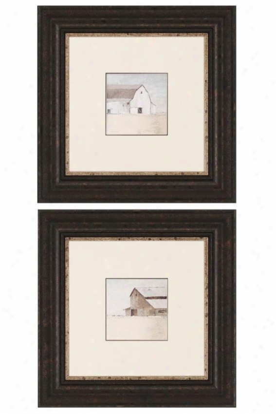 Fields Wall Art - Set Of 2 - Set Of 2, Ivory