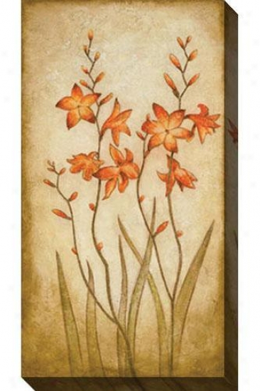 Fire Plant I Canvas Wall Art - I, Cream