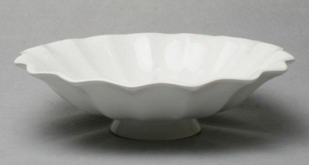 "flea Market Footed Bowl - 13""d X 3.5""h, Whtie"