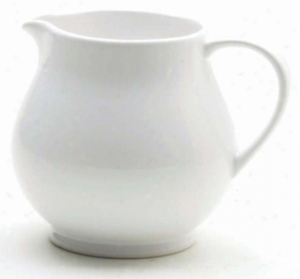 "flea Market Small Footed Pitcher - 4""d X 5""h, White"