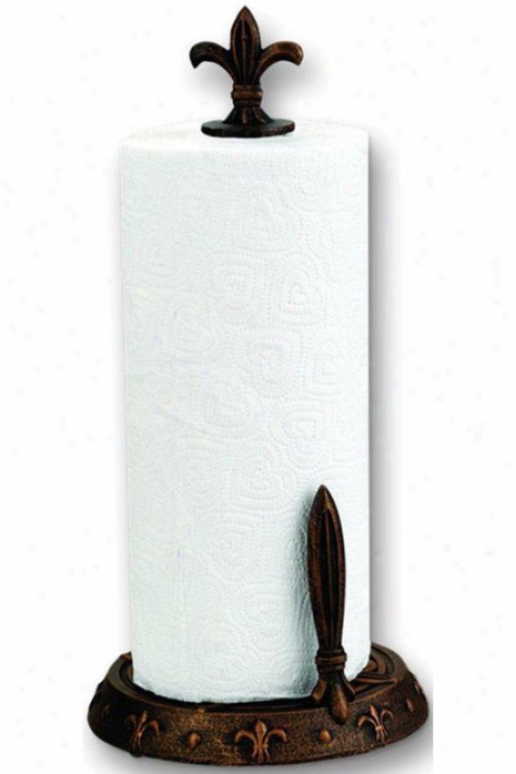 "fleuurr-de-lis Standing Paper Towel Holder - 15.25""h, Copper"