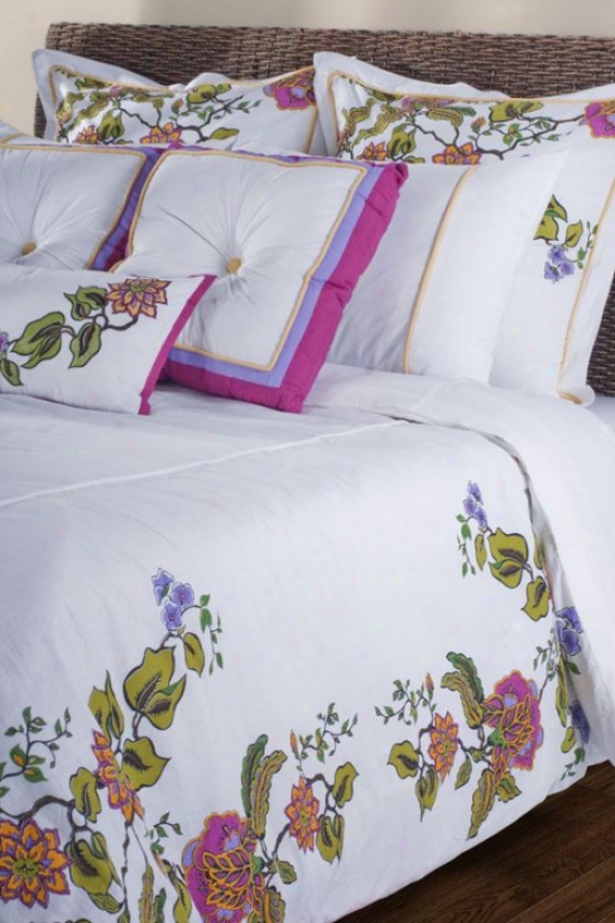 Flora Bedding Set - Full, White/floral