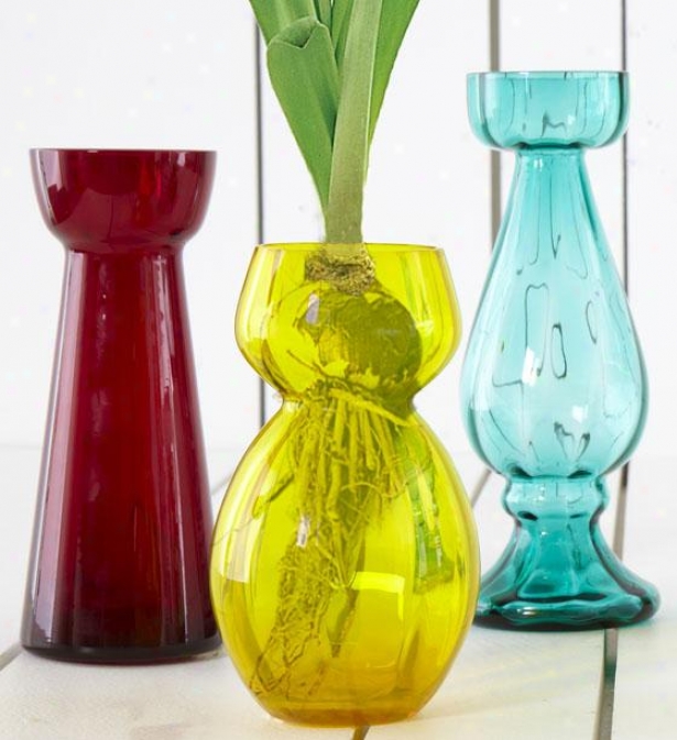 Floresta Bulb Vases - St Of 3 - Set Of Three, Multi