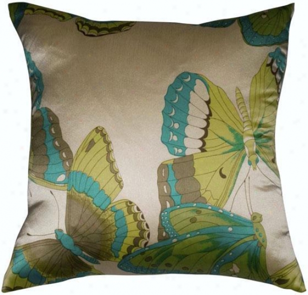 "flutter Pillow - 18""x18"", Cream"