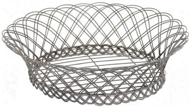 "francie Wire Basket - 4""hx13""w, Steel Gray"