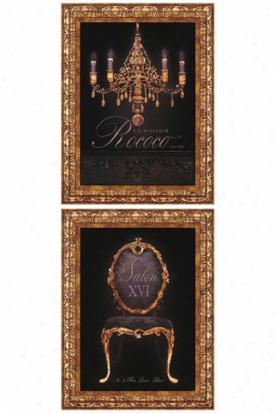 French Elements I Wall Art - Set Of 2 - Set Of 2, Black