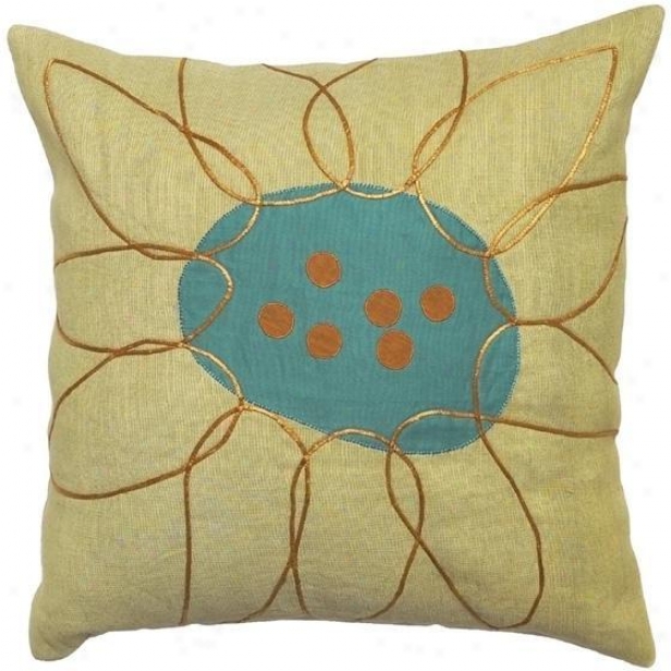 "fusion Pillows - Set Of 2 - 18""x18"", Limeade/aqua"