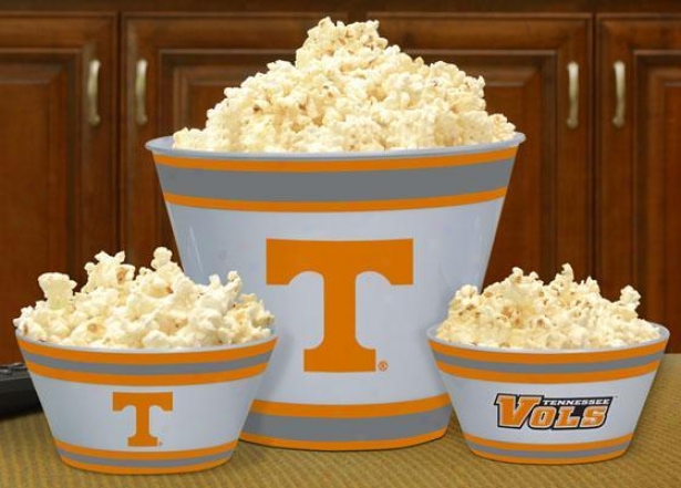 Gameday College Popcorn Bowls - Set Of 3 - College Teams, Orange