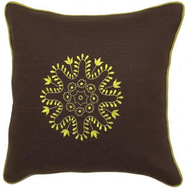 "geomatriex Pillows - Set Of 2 - 18""x18"", Chocolate Bronw"