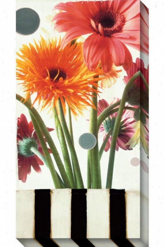 Gerber Daisies I Canvas Wall Art - I, White