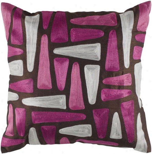 "gleam Decorative Pillow - 18"" Square, Pink/brown"