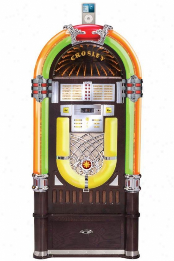 "goodtimes Jukebox With Ipod  Curtail - 44.5""hx24.75""w, Brick Red"