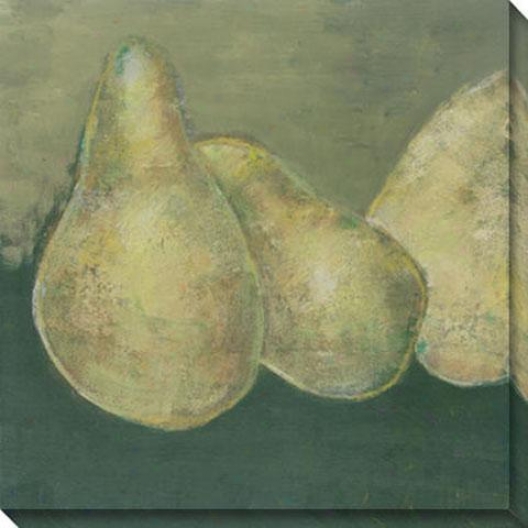 "gorham Pear Canvas Wall Art - 40""hx40""w, Green"