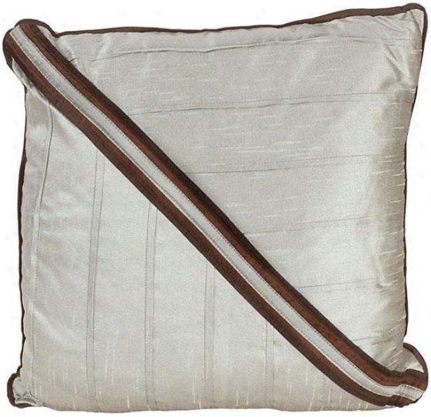 "grace Pillow - 18"" Square, Chocolate Brown"